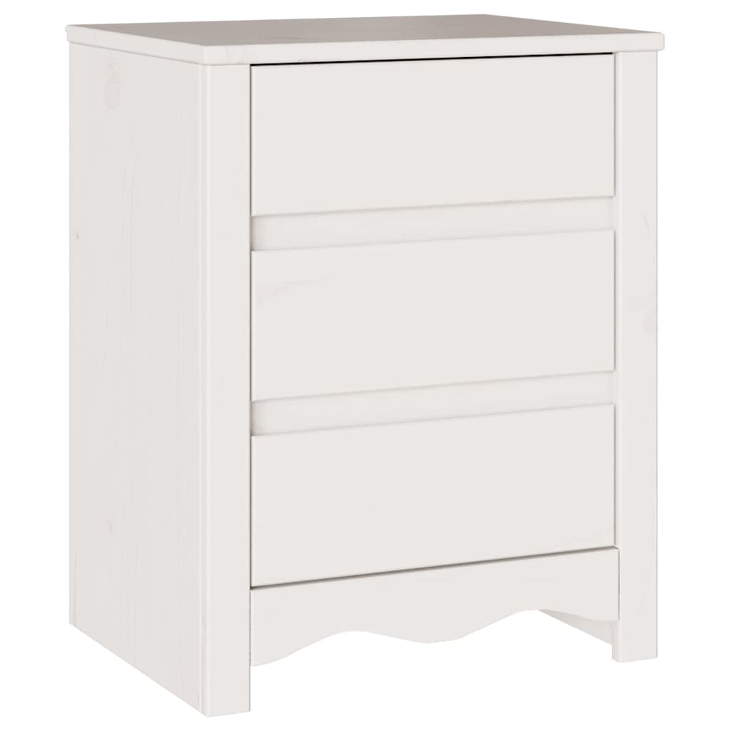 Armadio da Notte con cassetto Drammen Bianco 45 x 35 x 56 cm