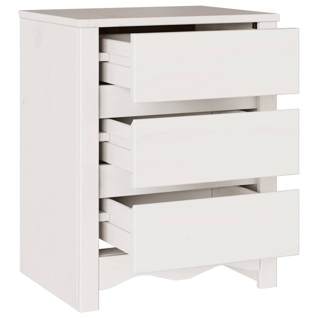 Armadio da Notte con cassetto Drammen Bianco 45 x 35 x 56 cm