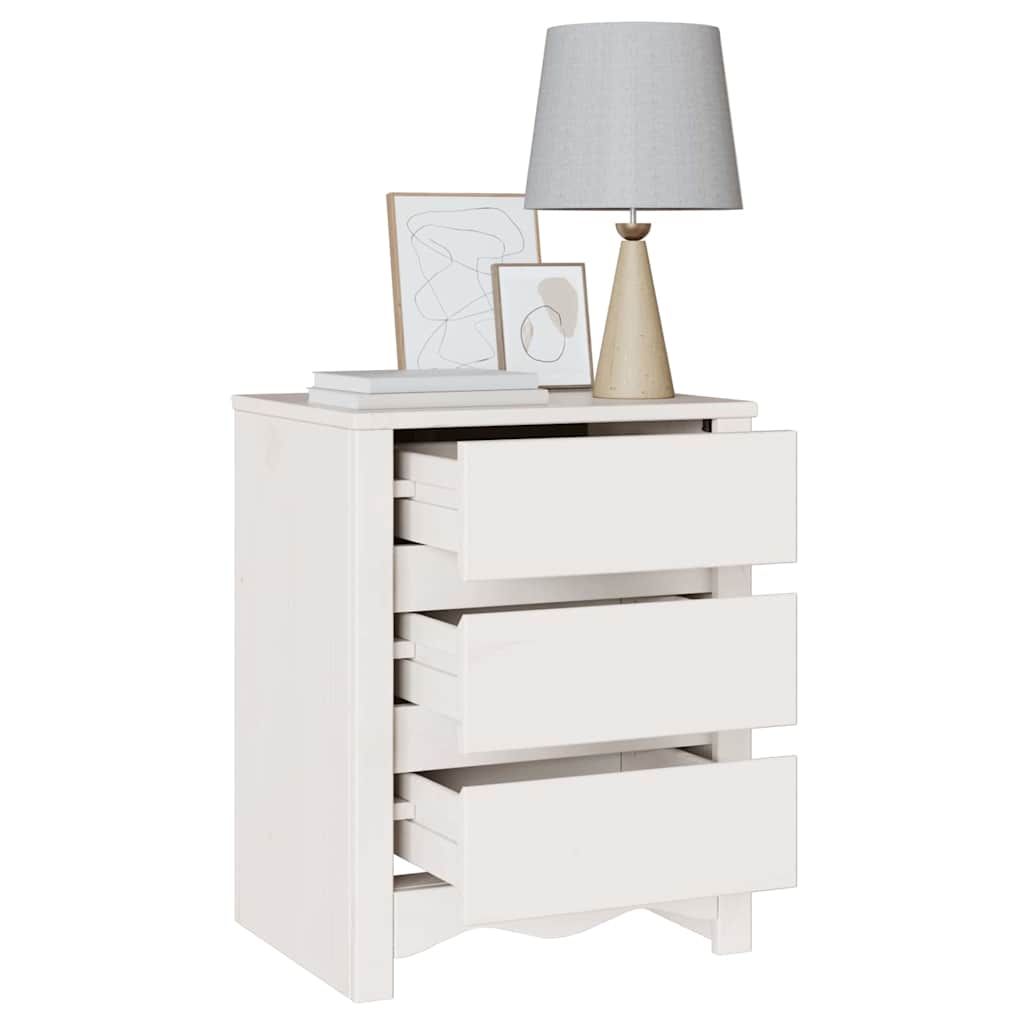 Armadio da Notte con cassetto Drammen Bianco 45 x 35 x 56 cm