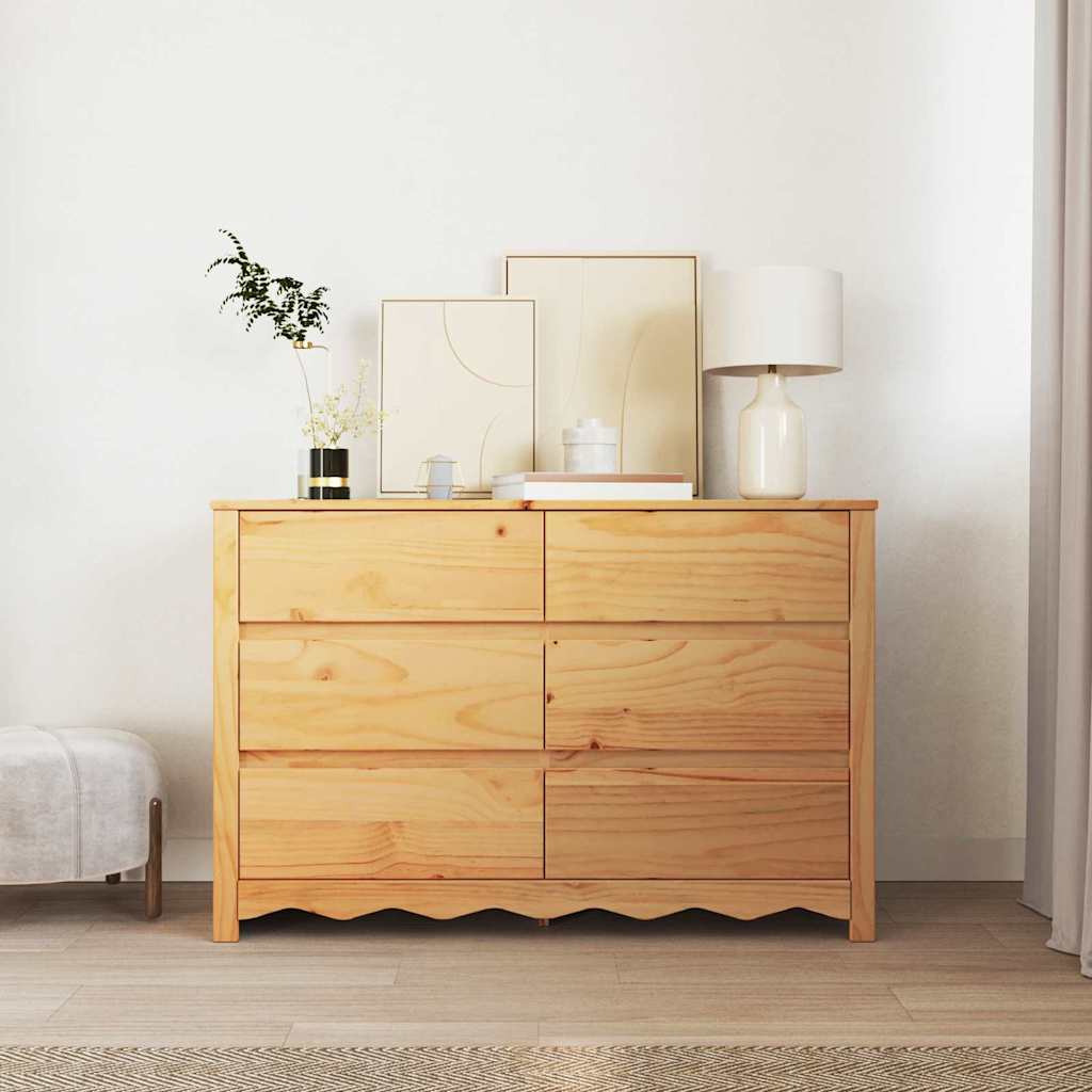 Comodino con cassetto Drammen Marrone 111 x 43 x 73.5 cm