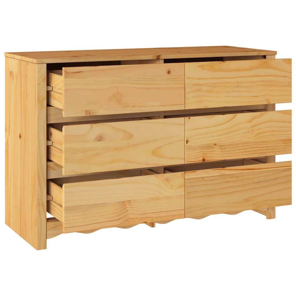 Comodino con cassetto Drammen Marrone 111 x 43 x 73.5 cm