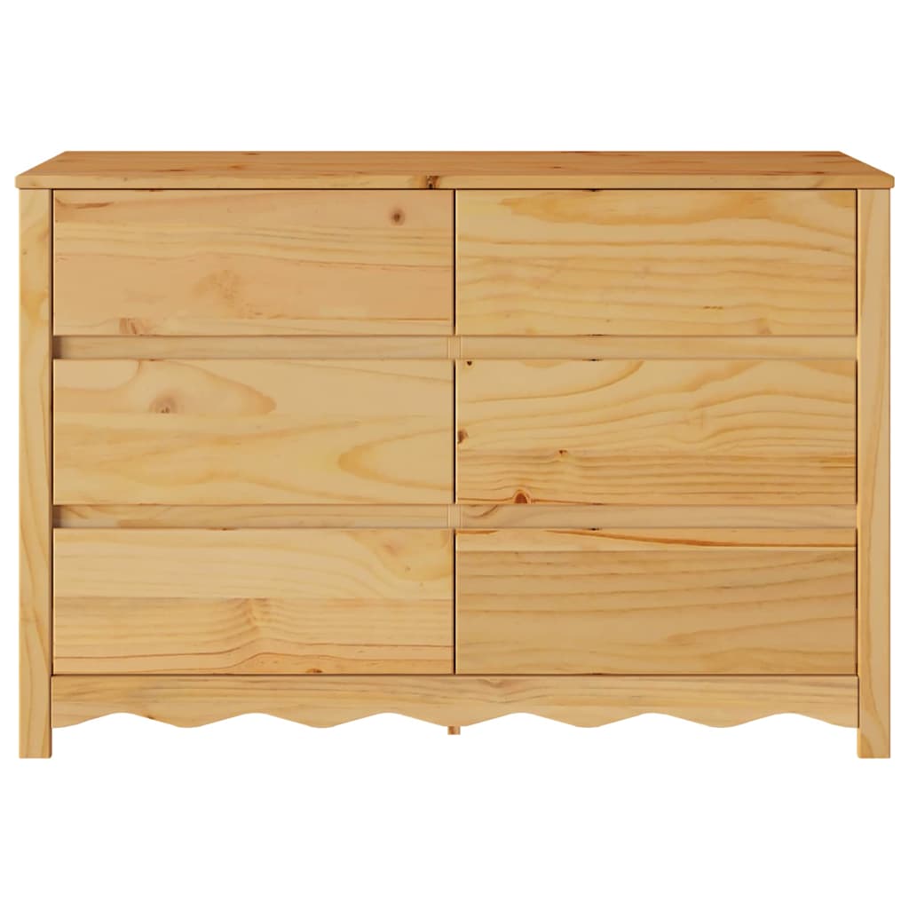 Comodino con cassetto Drammen Marrone 111 x 43 x 73.5 cm
