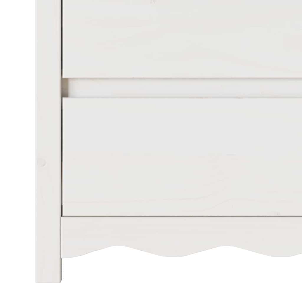Comodino con cassetto Drammen Bianco 111 x 43 x 73.5 cm