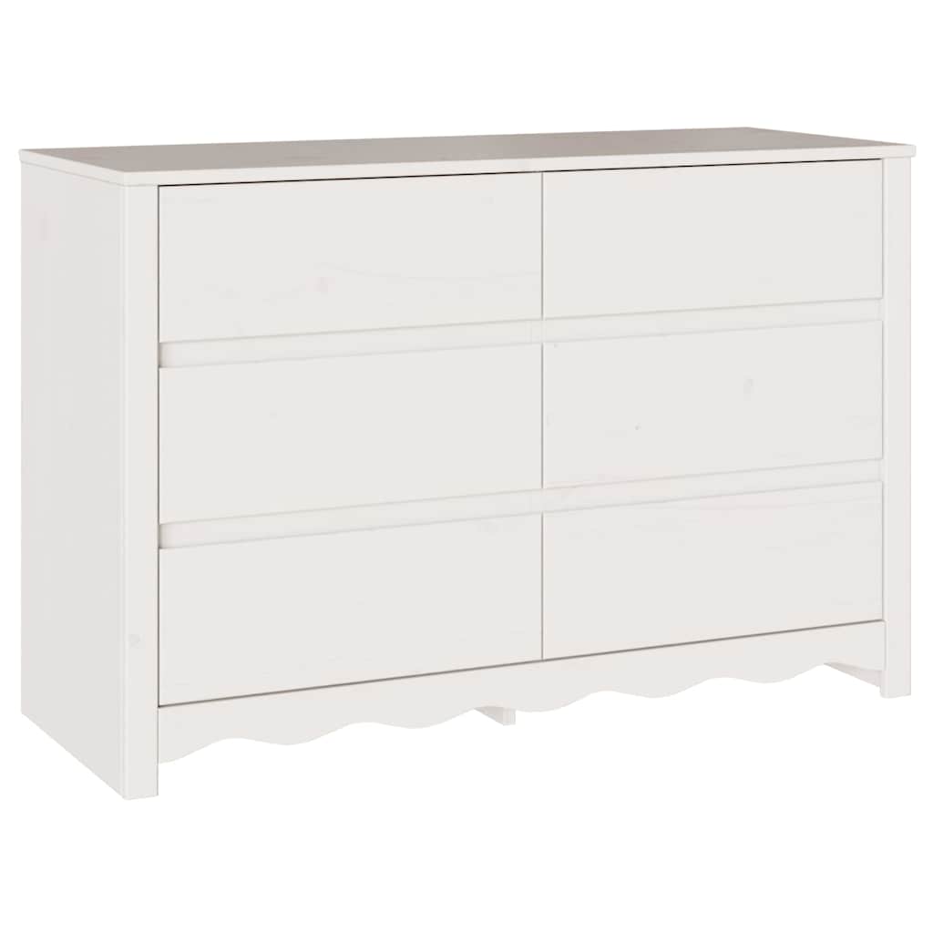 Comodino con cassetto Drammen Bianco 111 x 43 x 73.5 cm