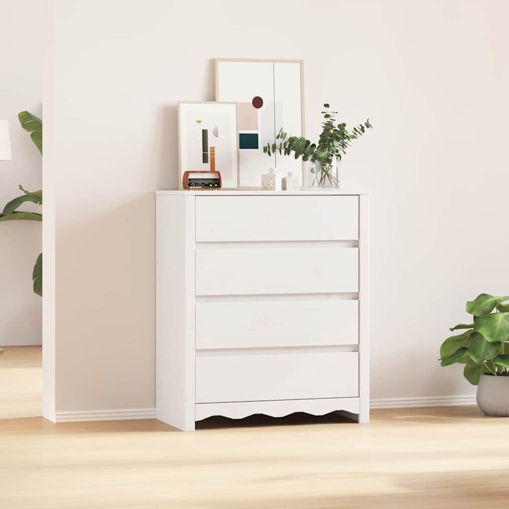 Cassettiera con cassetto Drammen Bianco 76.5 x 40 x 91 cm