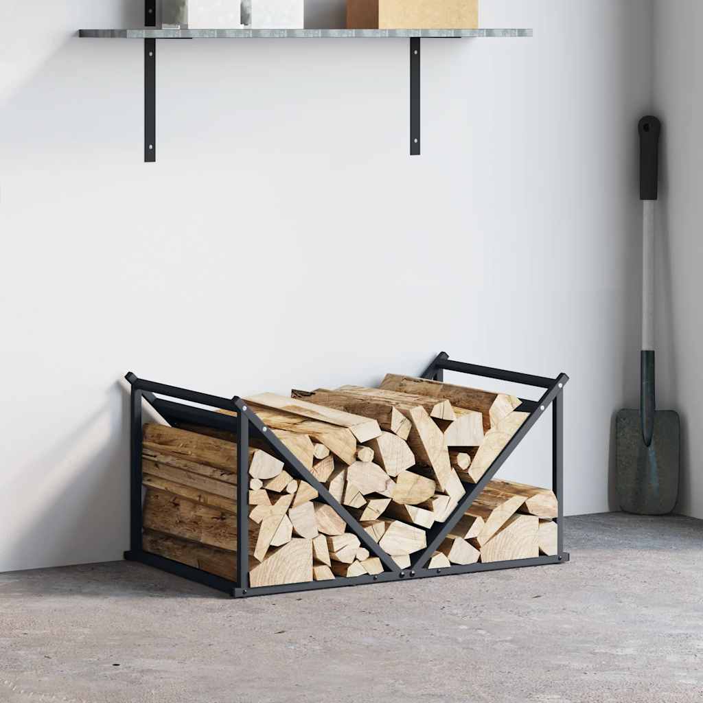 Rastrelliera per Legna da Ardere Antracite 70x43x34,5 cm - homemem39