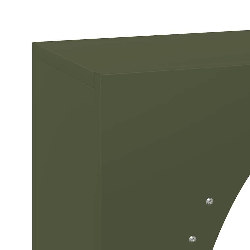 Rastrelliera per Legna da Ardere Verde Oliva 50x23x100 cm - homemem39