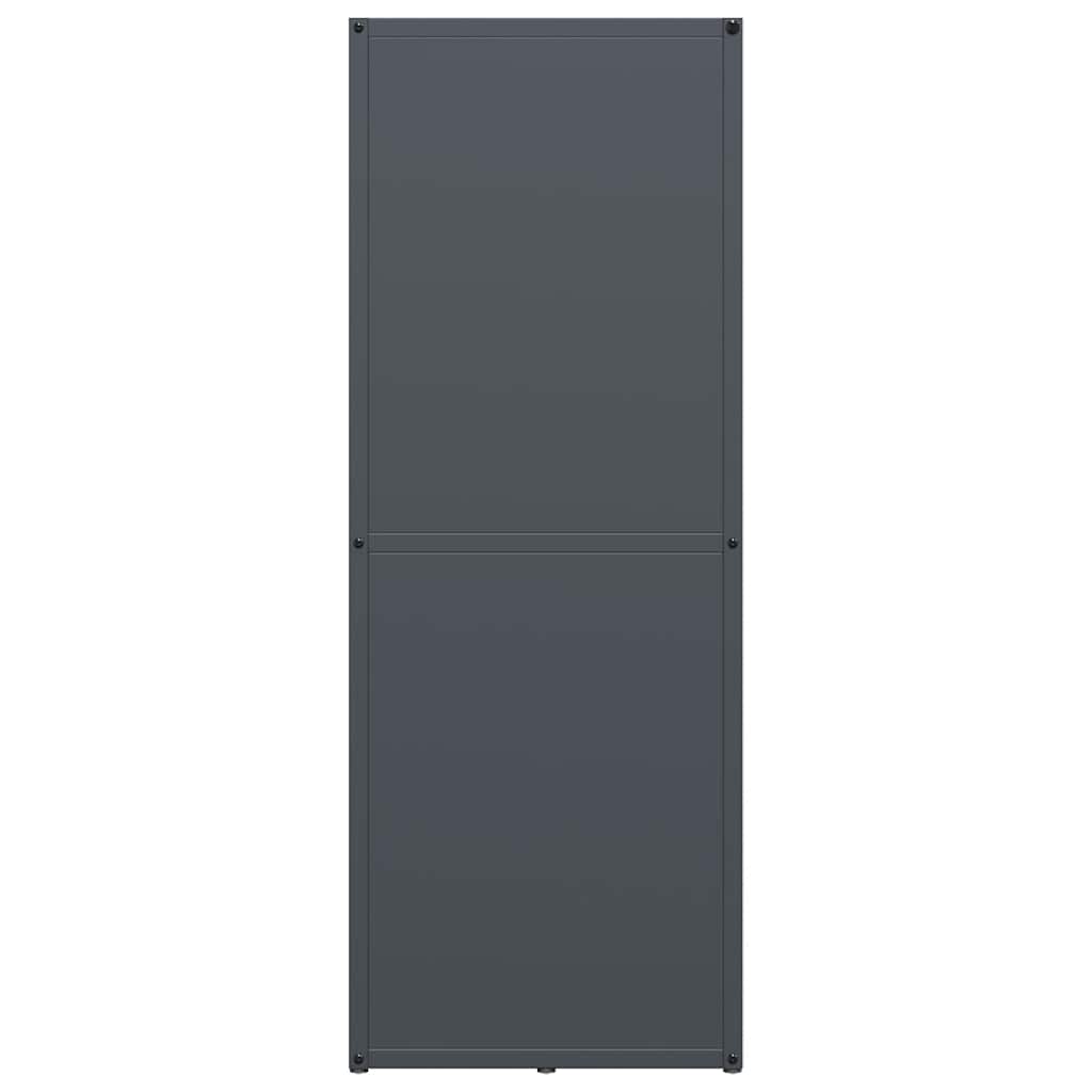 Rastrelliera per Legna da Ardere Antracite 40x30x80 cm - homemem39