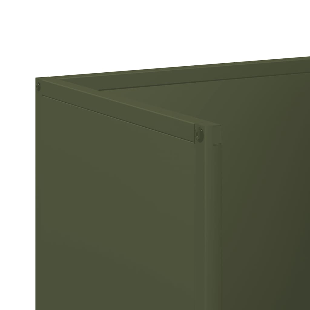 Rastrelliera per Legna da Ardere Verde Oliva 40x30x80 cm - homemem39
