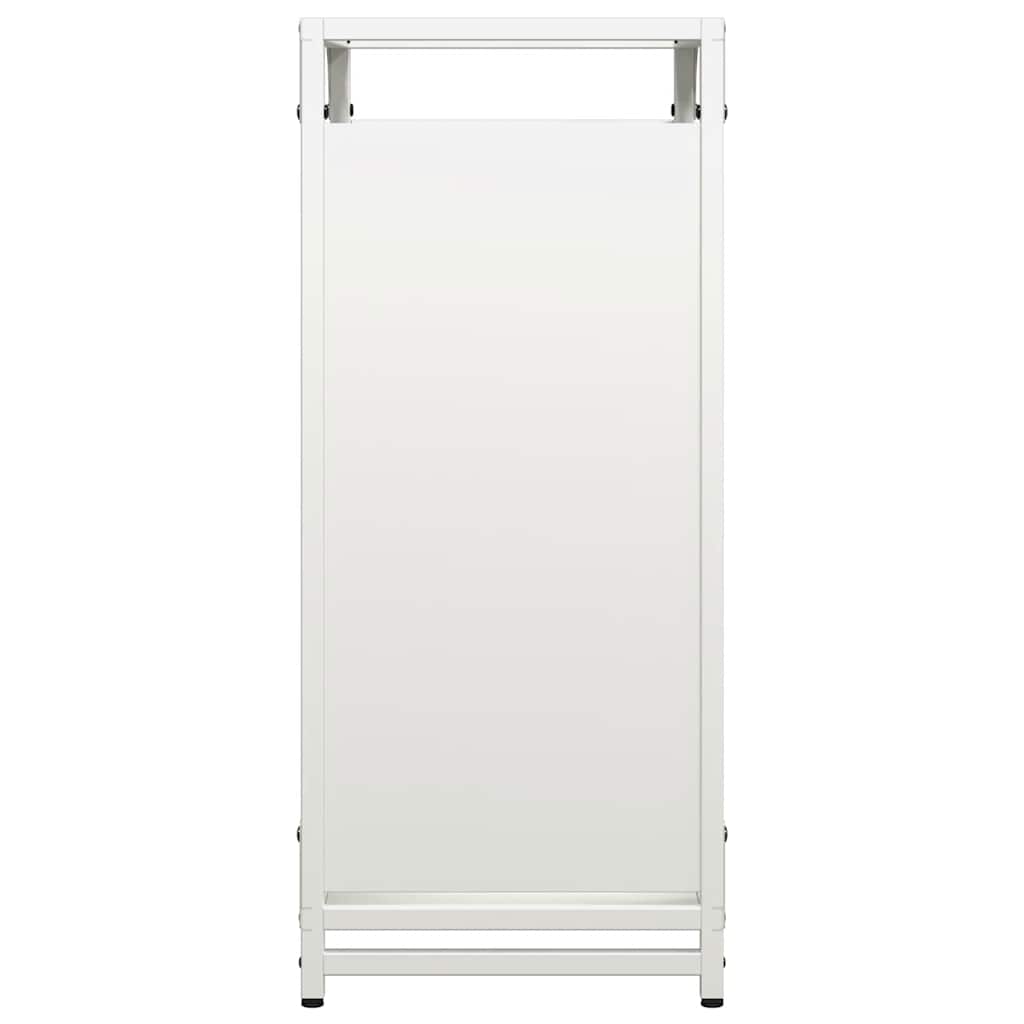Rastrelliera per Legna da Ardere Bianca 44x28x65 cm - homemem39