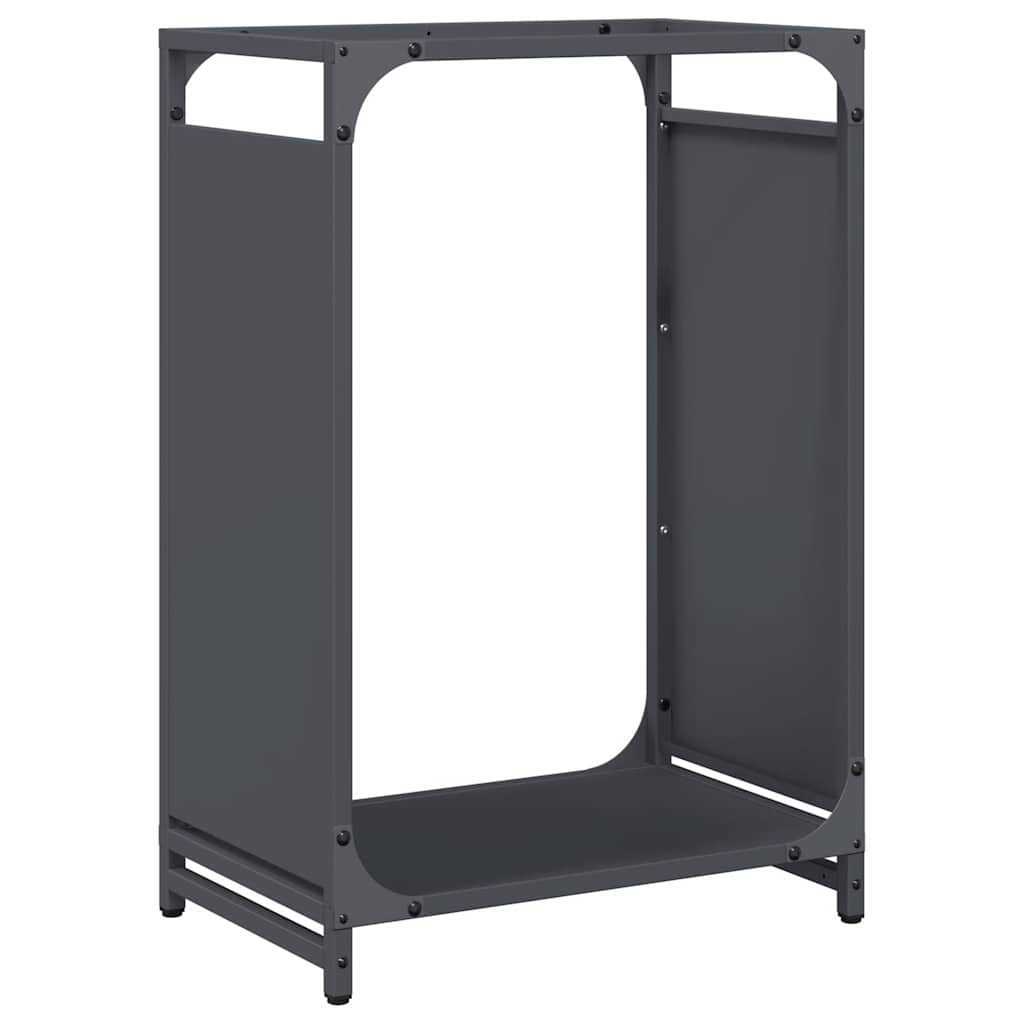 Rastrelliera per Legna da Ardere Antracite 44x28x65 cm - homemem39