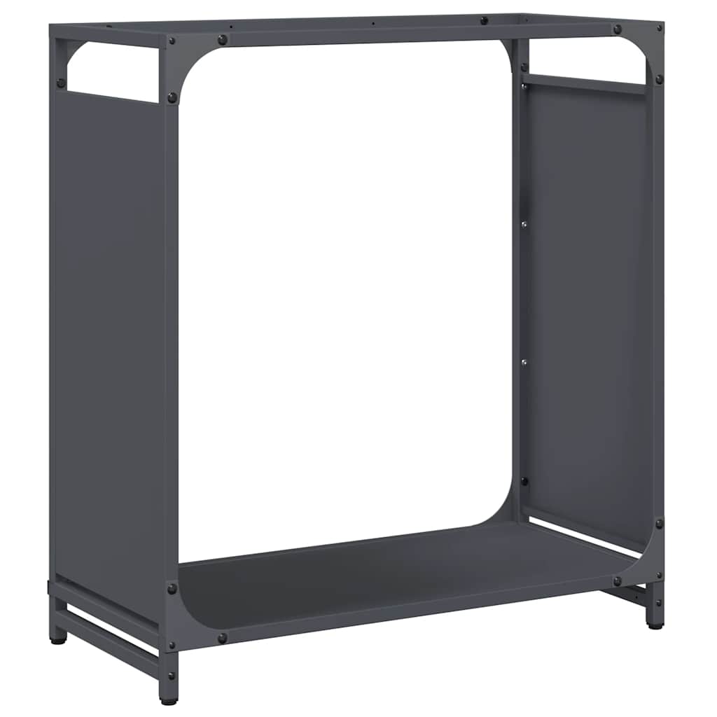 Rastrelliera per Legna da Ardere Antracite 60x28x65 cm - homemem39