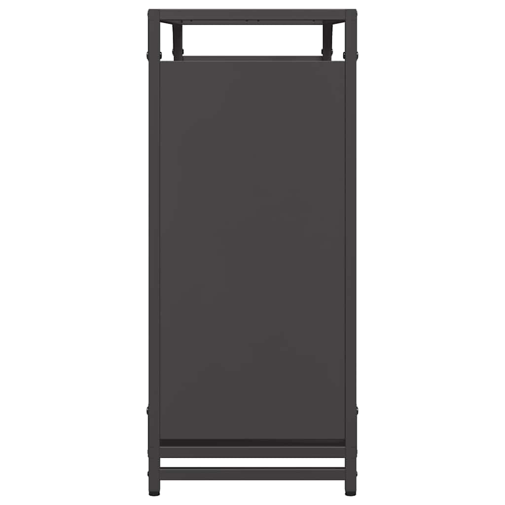 Rastrelliera per Legna da Ardere Nera 90x28x65 cm - homemem39