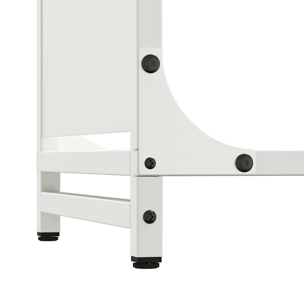 Rastrelliera per Legna da Ardere Bianca 44x28x90 cm - homemem39