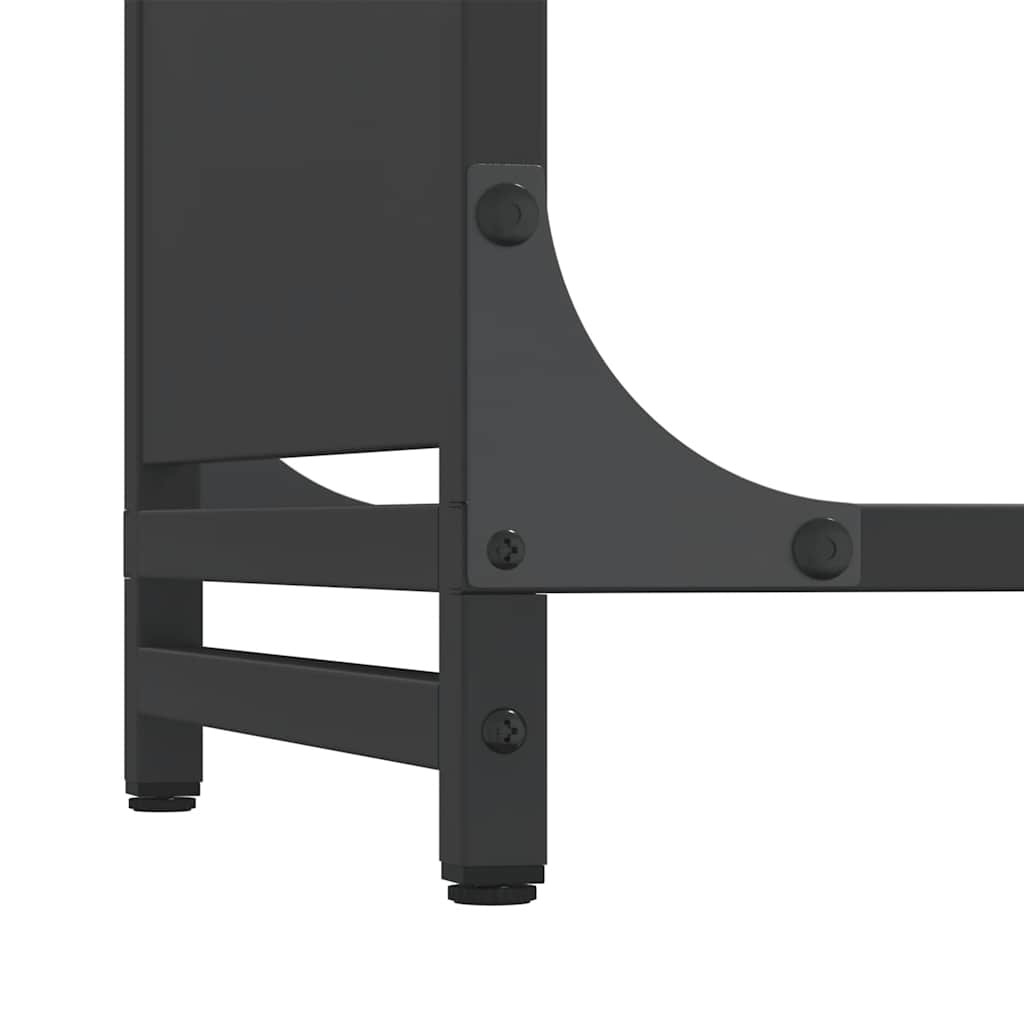 Rastrelliera per Legna da Ardere Nera 90x28x90 cm - homemem39