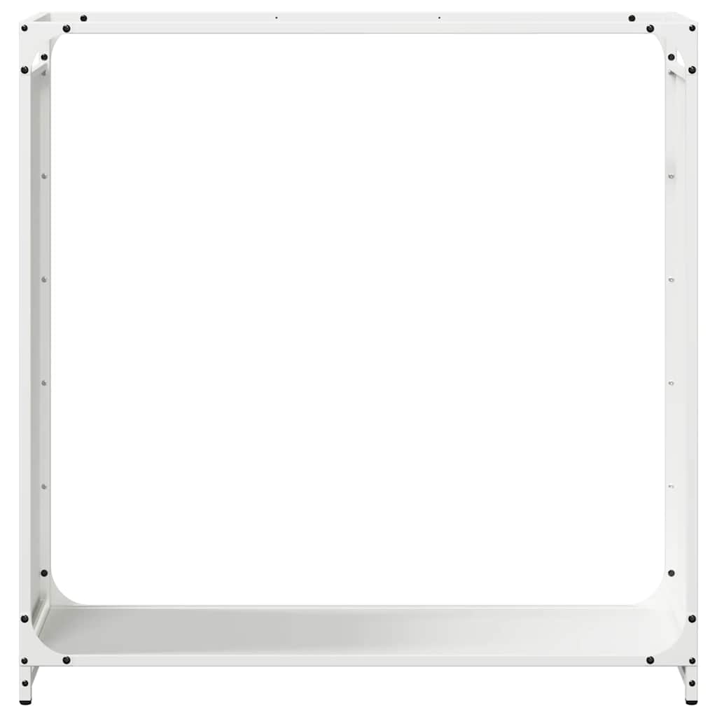 Rastrelliera per Legna da Ardere Bianca 90x28x90 cm - homemem39