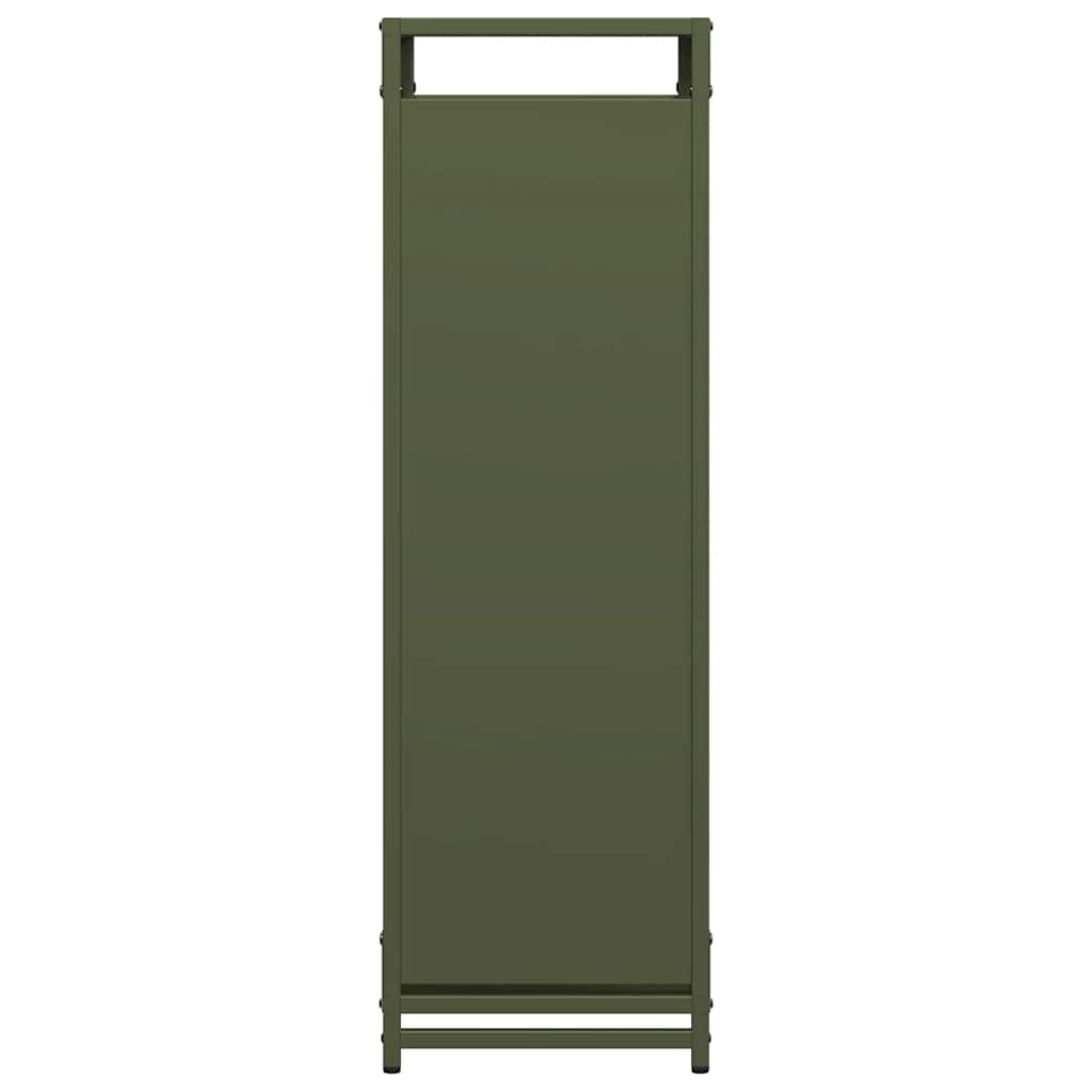 Rastrelliera per Legna da Ardere Verde Oliva 90x28x90 cm - homemem39