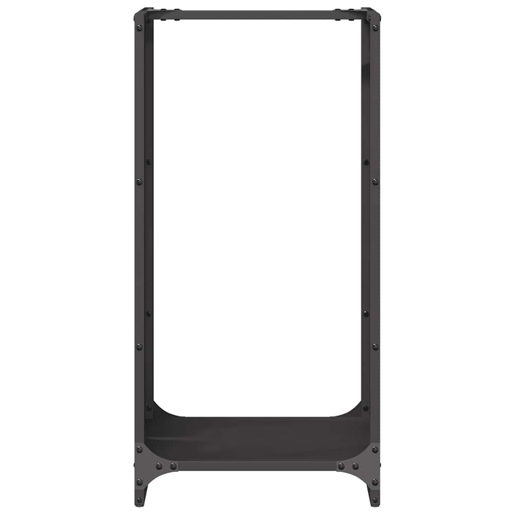 Rastrelliera per Legna da Ardere Nera 40x30x80 cm - homemem39