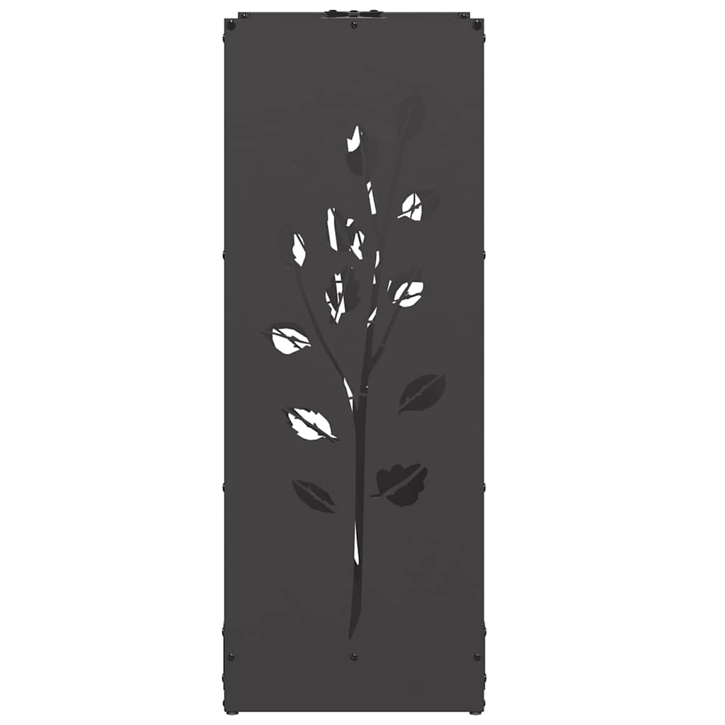 Rastrelliera per Legna da Ardere Nera 40x30x80 cm - homemem39