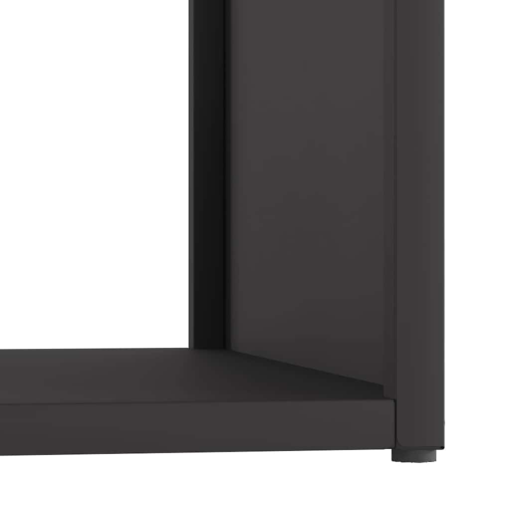 Rastrelliera per Legna da Ardere Nera 40x40x40 cm - homemem39