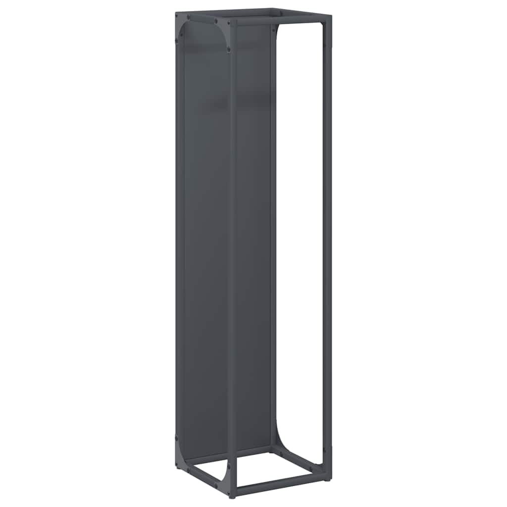 Rastrelliera per Legna da Ardere Antracite 25x25x100 cm - homemem39