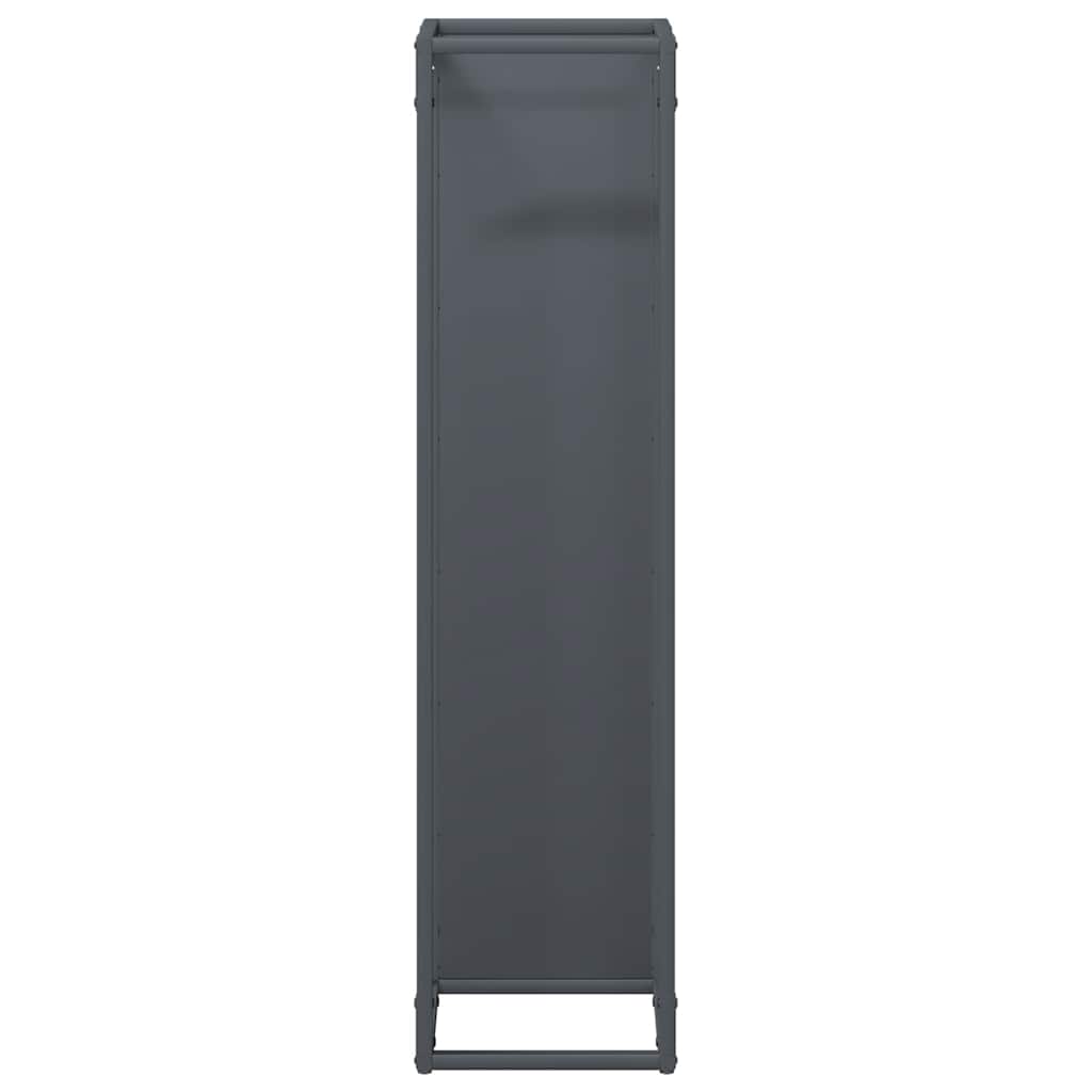 Rastrelliera per Legna da Ardere Antracite 25x25x100 cm - homemem39