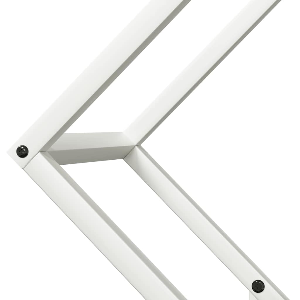 Rastrelliera per Legna da Ardere Bianca 60x25x60 cm - homemem39