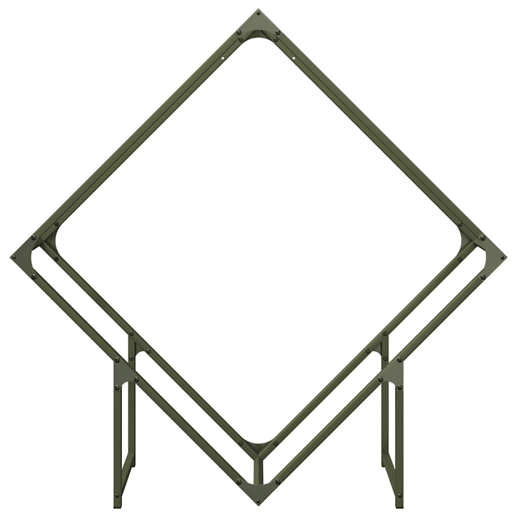 Rastrelliera per Legna da Ardere Verde Oliva 100x25x100 cm - homemem39