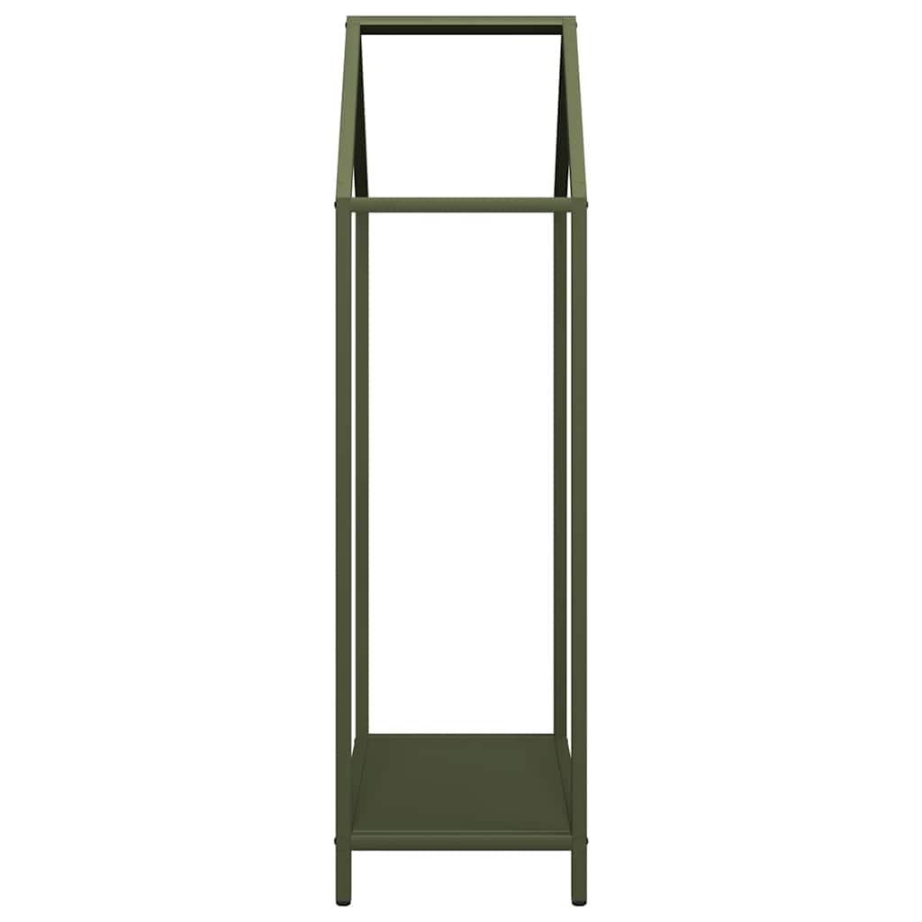 Rastrelliera per Legna da Ardere Verde Oliva 40x25x90 cm - homemem39