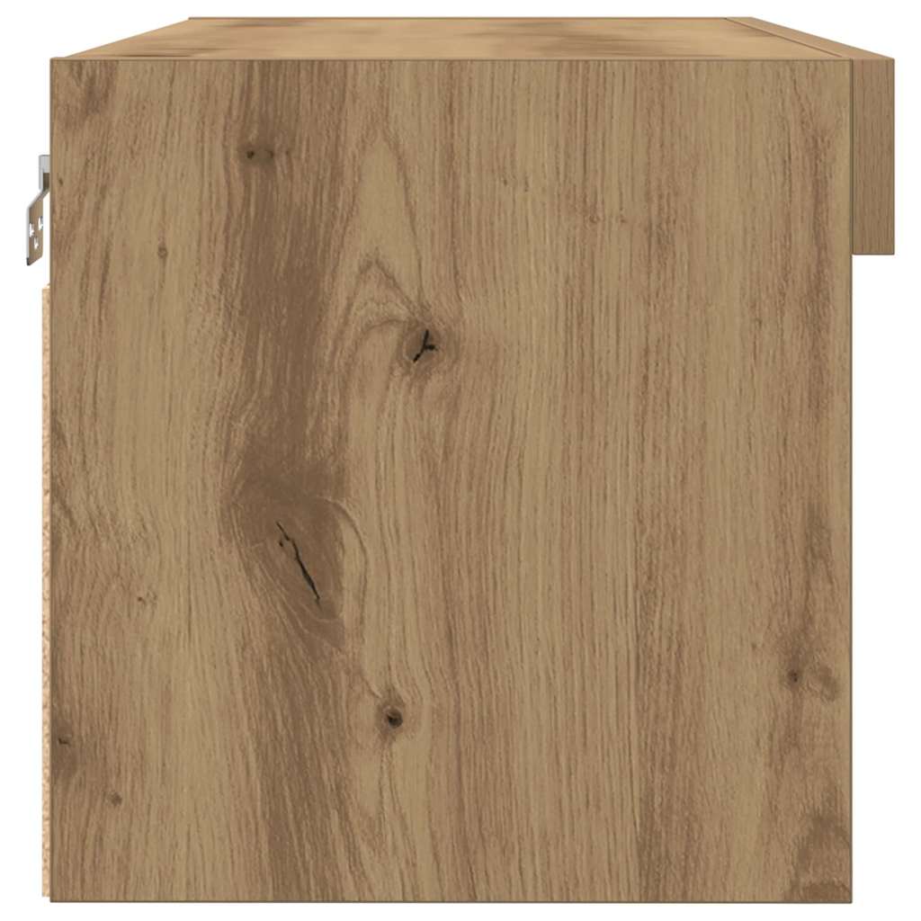 Set mobile TV con led rovere artigianale 80 x 30 x 30 cm | homemem39