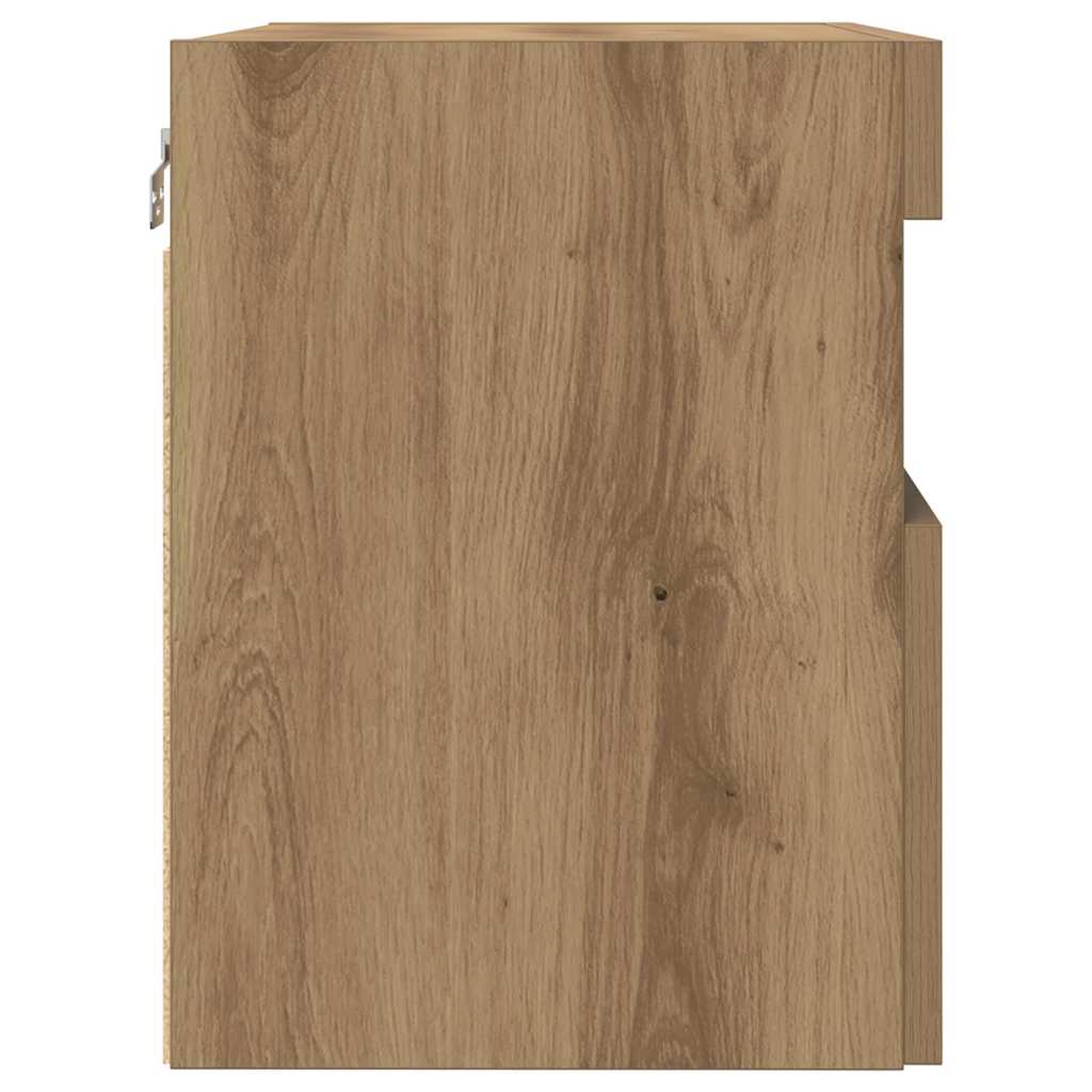 Mobile TV da parete 60 x 30 x 40 cm rovere artigianale