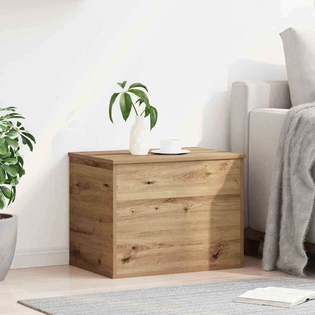 Scatola di Stoccaggio rovere artigianale 60 x 42 x 46 cm