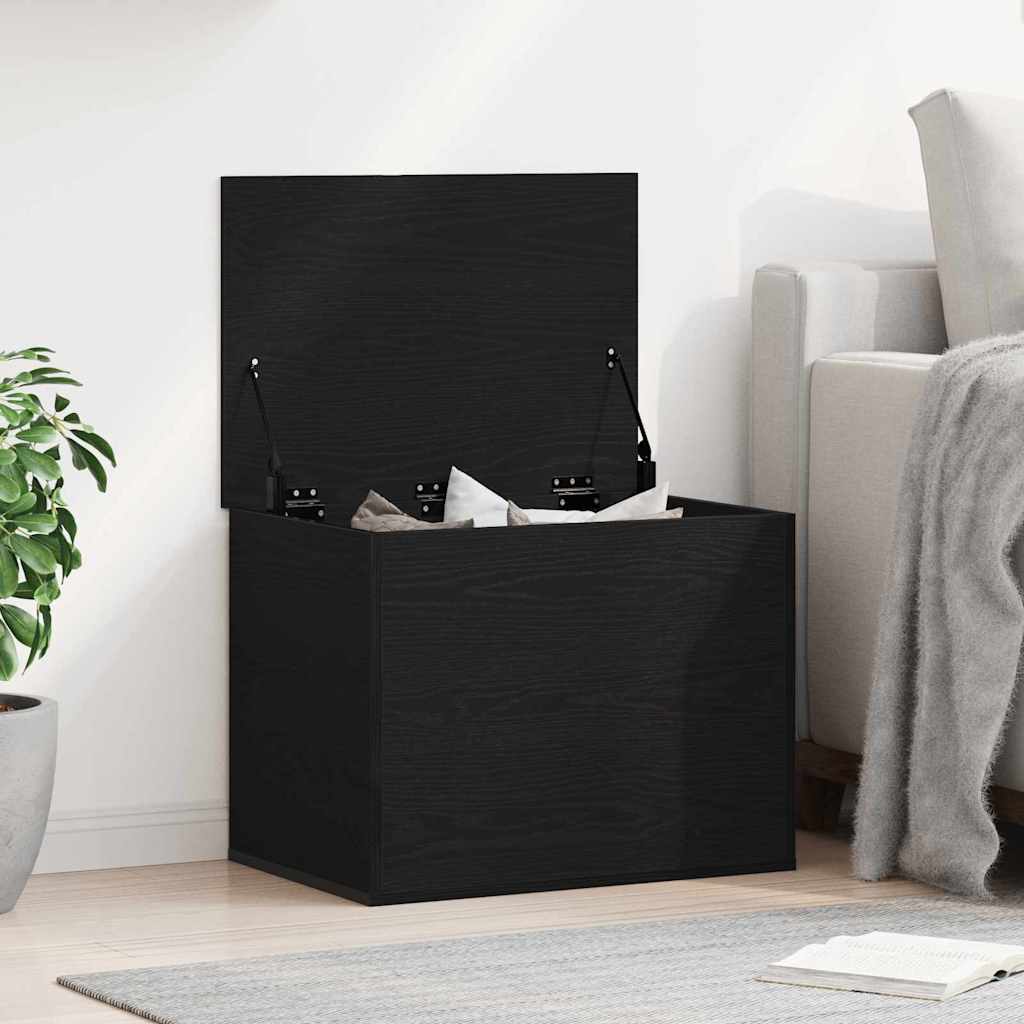 Scatola di Stoccaggio Rovere nero 60 x 42 x 46 cm