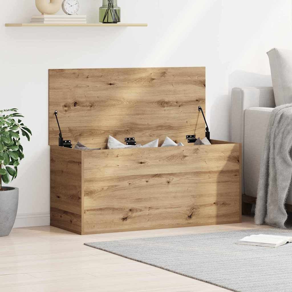 Scatola di Stoccaggio rovere artigianale 100 x 42 x 46 cm