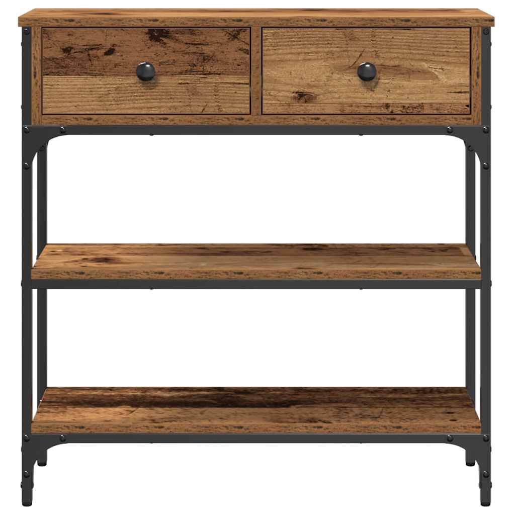 Tavolo Consolle con cassetto Legno vecchio 72,5 x 25 x 75 cm