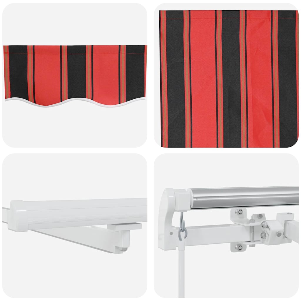 Tenda Retrattile con arancione e marrone 300 x 250 cm Tessuto