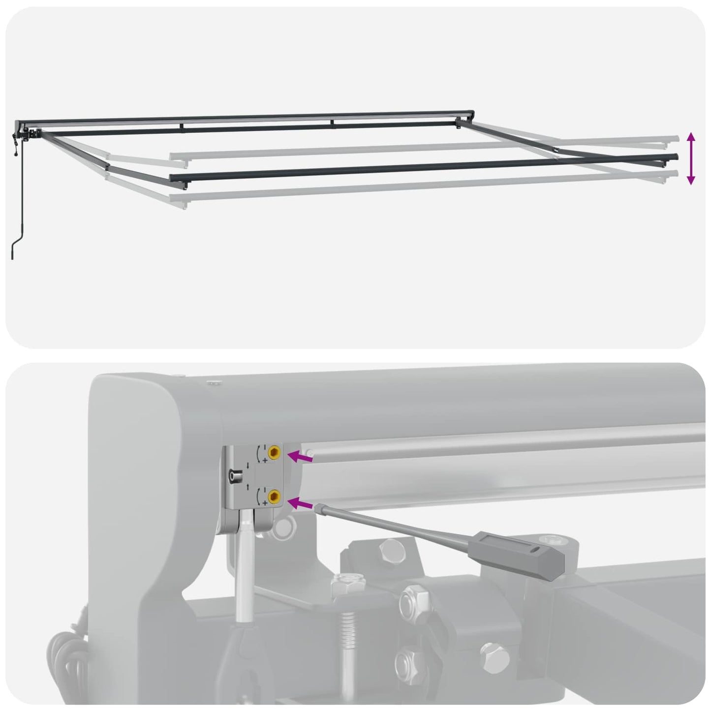 Struttura della tenda Giallo e Bianco 450 × 300 cm | homemem39