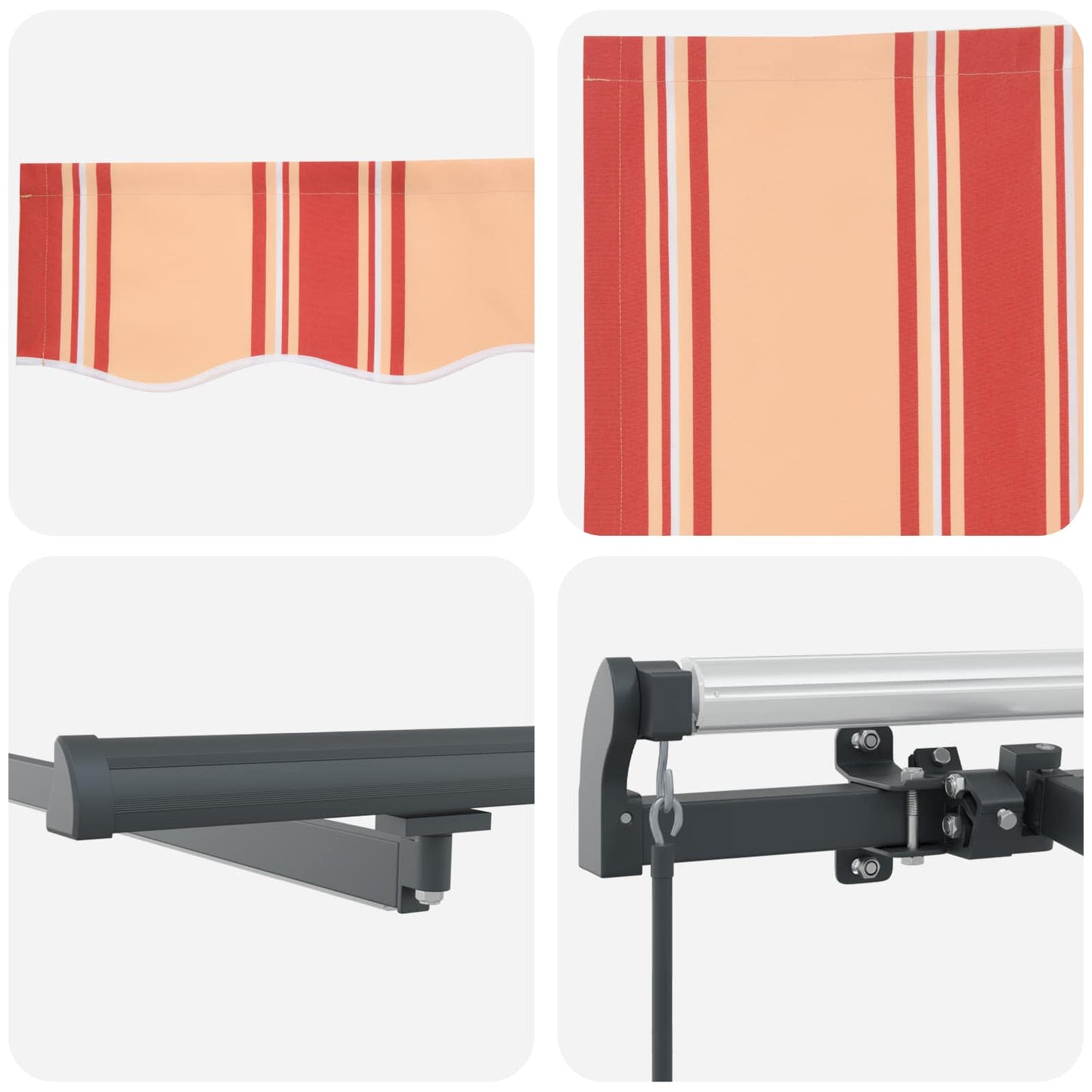 Tenda Retrattile giallo e arancione 500 ×350 cm Tessuto | homemem39
