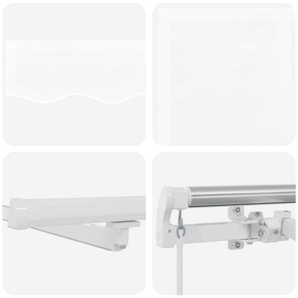 Tenda Retrattile Bianco 500 × 350 cm Tessuto e acciaio | homemem39