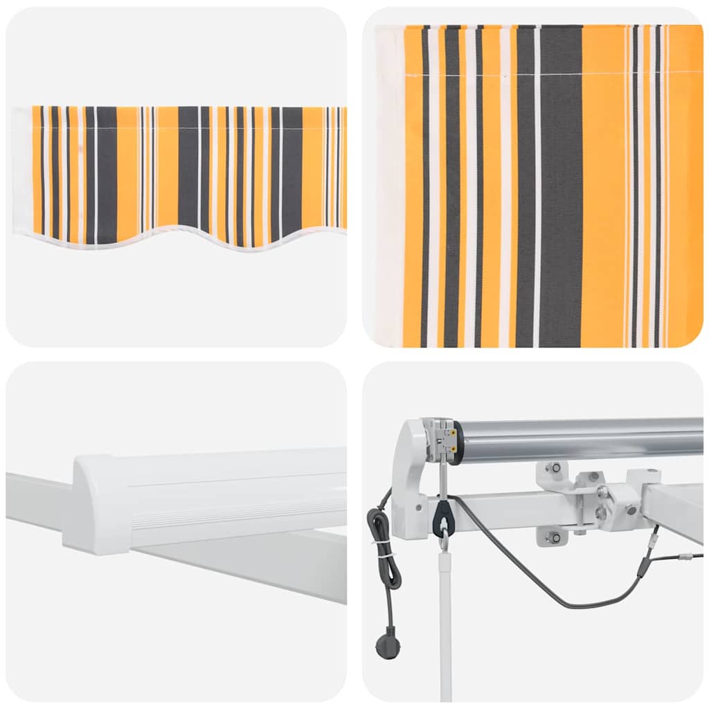 Tenda Retrattile Multicolore 600 × 350 cm Poliestere e Metallo | homemem39