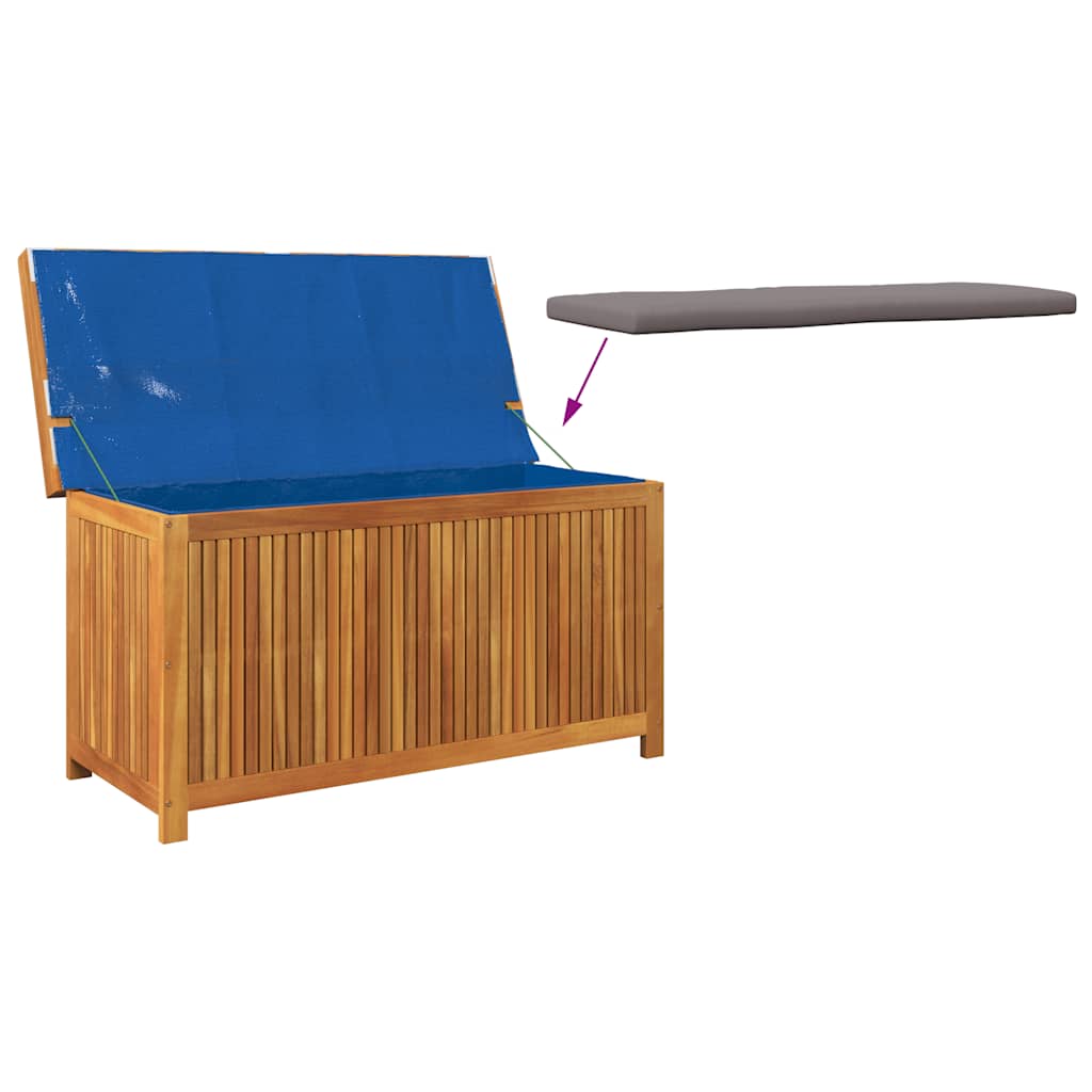 Scatola Cuscini da Esterno 113x50x60,5 cm Legno Massello Acacia - homemem39