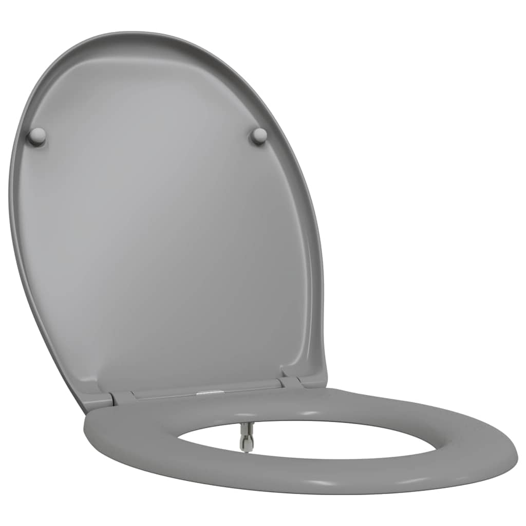 Sedile del WC con rilascio rapido Grigio 44.8 x 37.3 x 4.2 cm