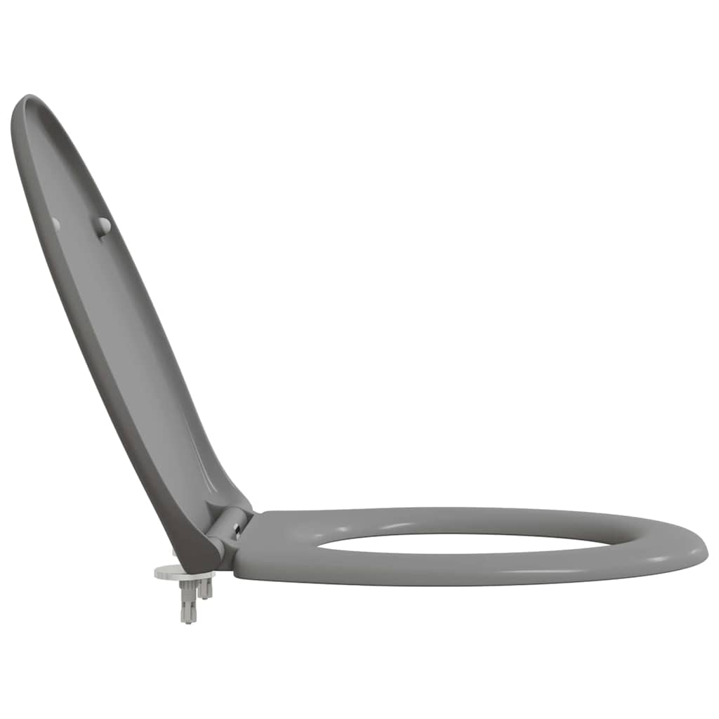 Sedile del WC con rilascio rapido Grigio 44.8 x 37.3 x 4.2 cm