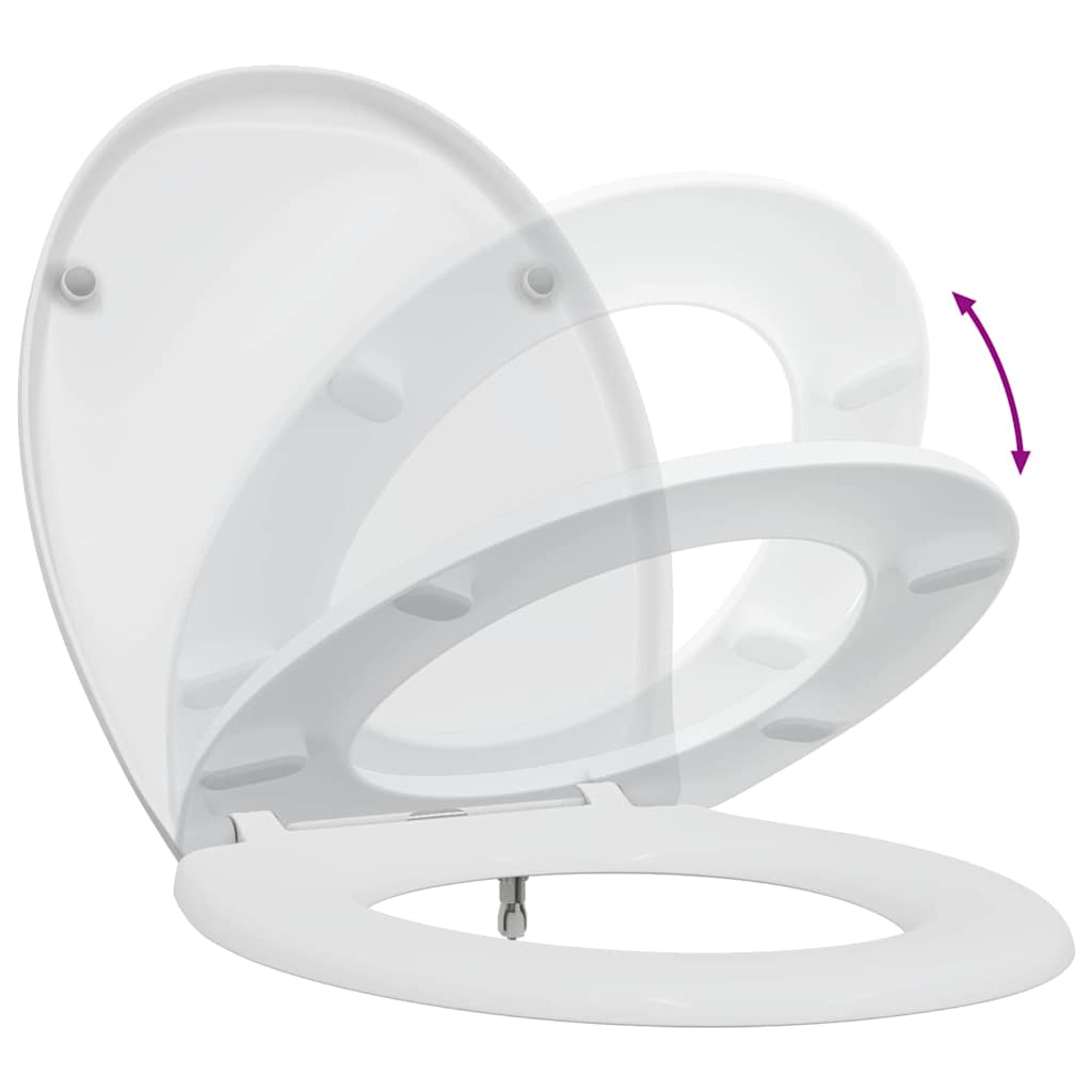 Sedile del WC con rilascio rapido Bianco 44.8 x 37.3 x 4.2 cm