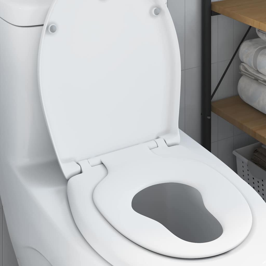 Sedile del WC con rilascio rapido Bianco 44,5 x 37,3 x 4,3 cm