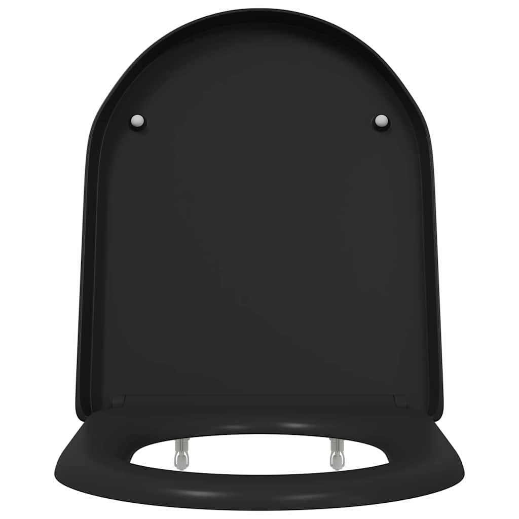 Sedile del WC con rilascio rapido Nero 46.2 x 36 x 4.3 cm
