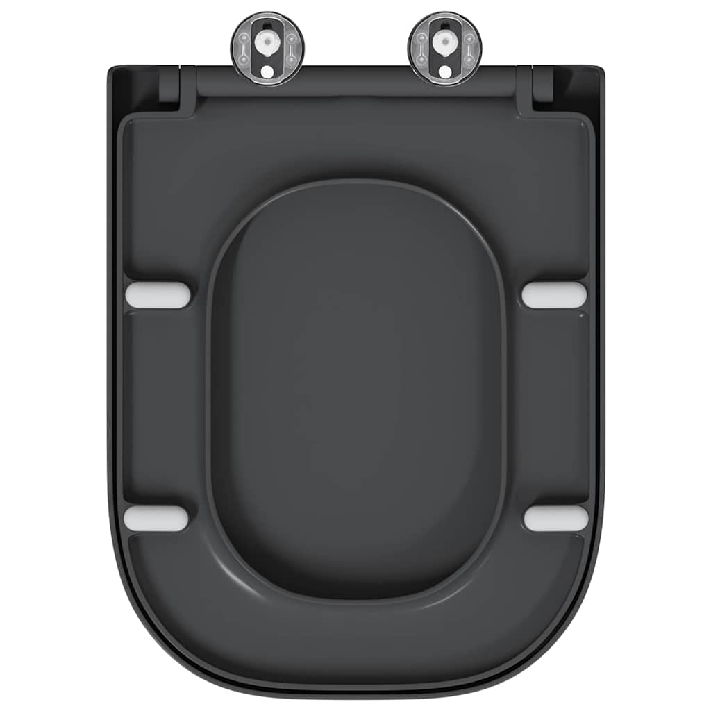 Sedile del WC con rilascio rapido Antracite 44.5 x 35 x 3.6 cm