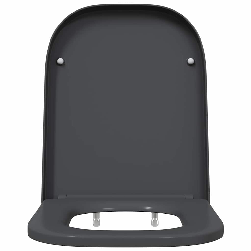 Sedile del WC con rilascio rapido Antracite 44.5 x 35 x 3.6 cm