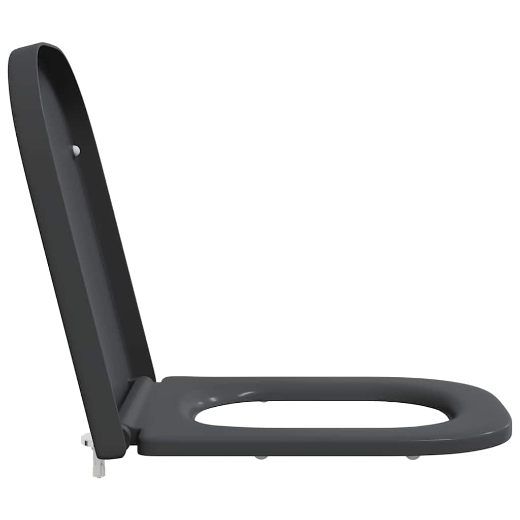 Sedile del WC con rilascio rapido Antracite 44.5 x 35 x 3.6 cm