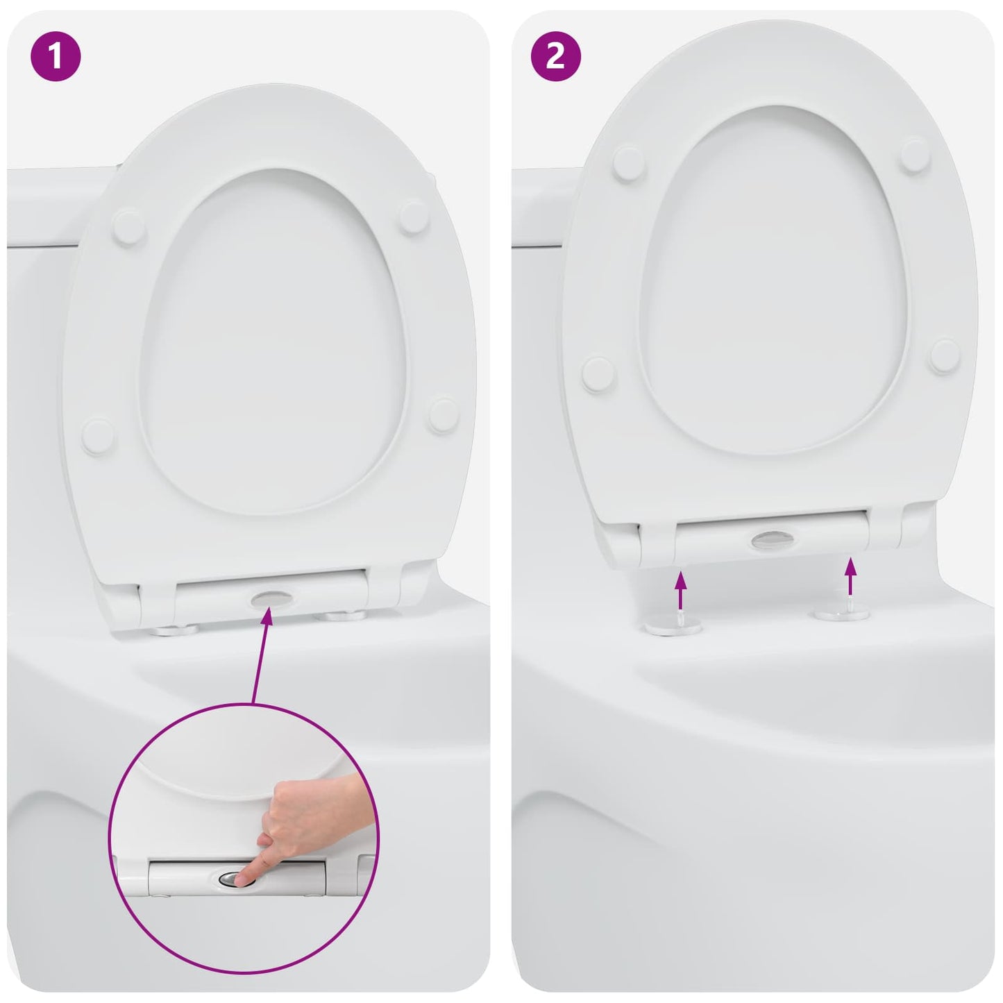 Sedile del WC Bianco 47 x 37,5 x 3,8 cm Duroplast | homemem39